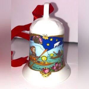 1980 Gronland Esibar Christmas bell ornament by Hutschenreuther